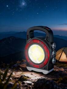 1pc Solar Powered Multifunctional Portable Lamp, Long-Range Floodlight Dual Mode Lighting, Outdoor Emergency Phone Charger Light, Suitable For Camping, Night Searching, Emergency Power Supply, Multi-Light Switching And Outdoor Scenarios - Solar Hand Lamp - View 10
