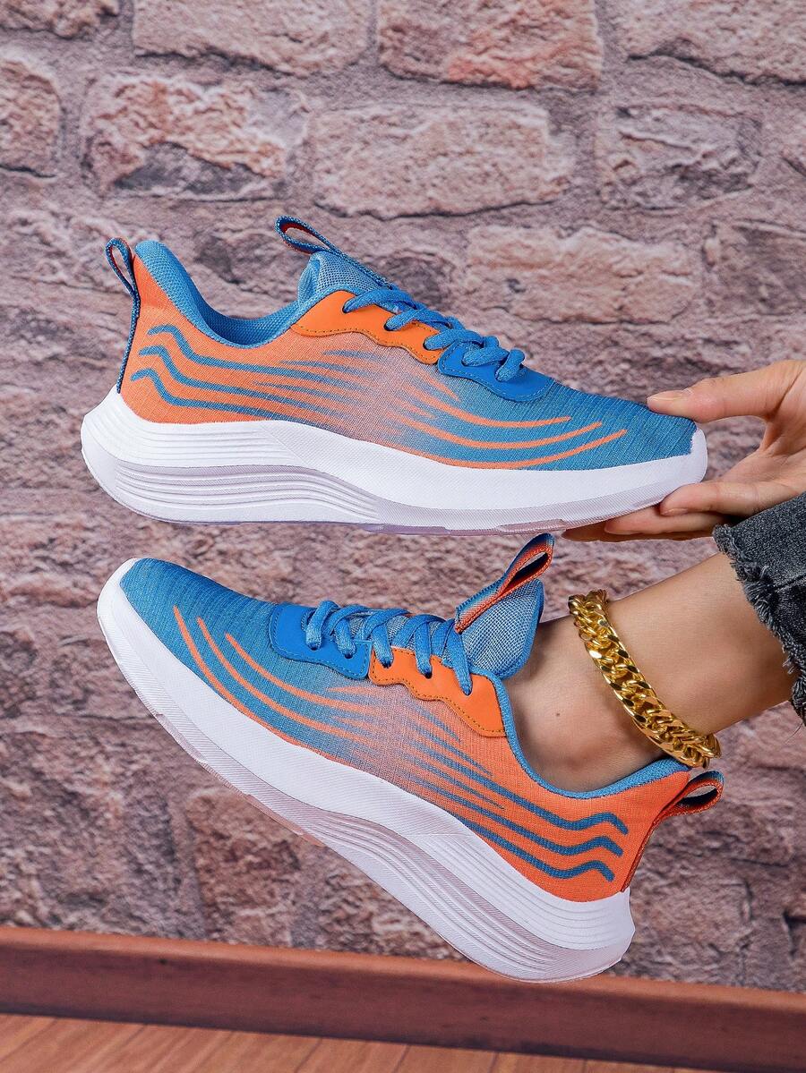 2025 Green Fashionable New Women Breathable Mesh Casual Sports Shoes, Versatile, Durable, Non-Slip - Blue - View 1