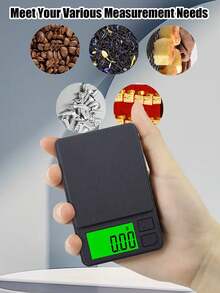 1pc 0.01G High Precision Accurate Portable Jewelry Scale, Mini Digital Scale, Kitchen Electronic Scale, Digital Gram Weight Scale, Food And Jewelry Scale, Backlit LCD Display, For Travel, Kitchen, Cooking, Baking Tools Mini Scale, Baking Scale, Weighing Scale, High Precision Electronic Scale, Jewelry Scale, Precision Small Electronic Scale