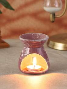 1 Pc Ceramic Star And Moon Shape Aromatherapy Essential Oil Burner, Romantic Bedroom Home Use Ceramic Fragrance Lamp - Multicolor - View 8