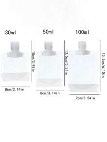 1PC/10pcs 1.01/1.69/3.38oz Portable Lotion Fluid Makeup Packaging Bag Cosmetic Shampoo Suction Bag Reusable Squeeze Stand Up Spout Pouch Refillable Empty Squeeze Pouch Travel Bottle - Multicolor - View 4