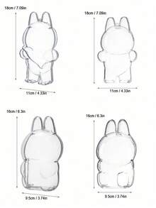 1-2pcs Compatible Labubuo Transparent Protective Case, Fits Series 1, Series 3 Standing, Series 2 Sitting, Cola Standing And Cola Sitting (17cm And Below), Mini 4.0. 2025 PS High Transparency Material Protective Case/With Anti-Theft Silicone Strap - Clear - View 10