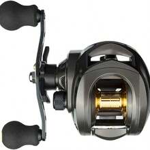 Carrete de pesca Baitcasting, relación de transmisión 7,2:1, 12+1 rodamientos, carrete giratorio de alta velocidad, arrastre máximo de 8 kg, ideal para principiantes, para zurdos. - Negro - Ver 1