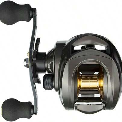 Carrete de pesca Baitcasting, relación de transmisión 7,2:1, 12+1 rodamientos, carrete giratorio de alta velocidad, arrastre máximo de 8 kg, ideal para principiantes, para zurdos.