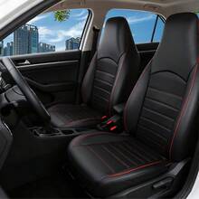 Classic Universal PU Leather Car Front Seat Covers High Back Bucket Seat Cover - Fit Most Cars, Trucks, SUVS, 2-Seater/1-Seater Trim Auto Seat Covers Set For All Seasons Car Seat Covers Full Set Seat Covers Car Asientos