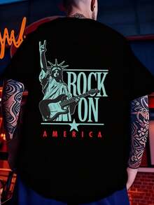 Camiseta de manga corta para hombres de cuello redondo, una obra maestra de estampado elegante para ocasiones de ocio al aire libre,Camisa T unisex. Para hombres. Manga corta. Camisa T de manga corta. Ropa de primavera. Ropa de verano. Prenda de vestir. Prenda superior. Ancha. Silueta grande. Diseño con estampado. Obsequio. Regalo. Estilo street. Primavera. Verano. Otoño. Invierno. Para hombres,camisas para hombre,camiseta navidad hombre,sudadera para hombre,Navidad,ropa de hombre,playeras de hombre casual,camisas de hombre,ropa de hombre elegante,regalo para hombre - Negro - Ver 3
