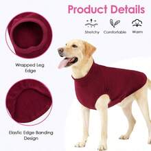 YAOFITEE Sueter de forro polar para perro chaleco calido de forro polar para perros pequeños sudadera suave para otoño e invierno chaleco acogedor sin mangas para perros para niños y niñas para - XS+Rojo - Ver 5