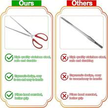 Fireplace Tongs & Pellet Scoop Set, Compatible With Desktop Fire Bowl, Mini Firewood Grabber, Mini Fire Poker/Pellet Handling Tool Metal Grabber, Single Stove Accessory - Multicolor - View 5