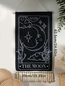 Bộ 1/2 tấm thảm trang trí Tarot, Thảm trang trí hình Mặt Trời và Mặt Trăng có tua rua, Trang trí phù thủy sao đen trắng, Vải phong cách Boho chiêm tinh, Treo tường chủ đề Tarot tâm linh, Thích hợp cho phòng ngủ, phòng khách, ký túc xá, Trang trí nhà theo phong cách Gothic huyền bí, Banner Tarot có tua rua, Trang trí tường sao huyền bí - Nhiều màu - Xem 12