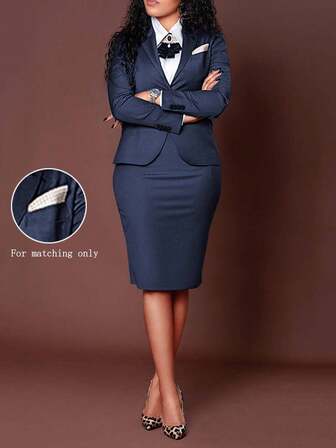 Business Commute Formal Jacket And Pencil Skirt Suit Set