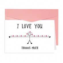 Romantic Anniversary Card | Funny Love Card (For Couples, Boyfriend/Girlfriend, Partners) | Funny Valentine's Day Card | Romantic Unisex Birthday Card-1PC - Multicolor - View 3