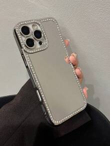 1 件水钻电镀激光雕刻镜面 TPU 手机壳适用于 7/8/SE2/7P/8P/X/XS/XR/XS Max/11/11 Pro/11 Pro Max/12/12 Pro/12 Pro Max/13/13 Pro/13 Pro Max/14/14 Pro/16 Plus/14 Pro Max/15/15 Pro/15 Plus/16 Pro Max，保护套防水防震防摔防刮 - 銀色 - 查看 2