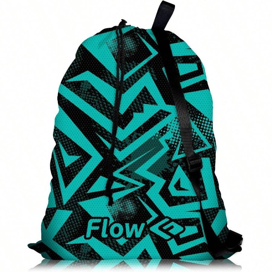 Bolsa de malla de flujo, bolsas de natacin con cordn para equipo de natacin, disponible en 8 impresionantes diseos hacer ondas - Hacer olas - Ver 1