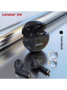 Tai nghe Bluetooth không dây Lenovo HT38 chống mồ hôi, tai nghe thể thao tích hợp micro, âm thanh độ nét cao, âm trầm mạnh mẽ, thời lượng pin dài, nhẹ và thoải mái, thích hợp làm quà tặng cho cả nam và nữ. Có sẵn màu đen hoặc trắng. Thích hợp cho chạy bộ, tập thể dục, đi làm, du lịch và gọi điện. Tai nghe Lenovo Air Pods. - màu đen - Xem 4