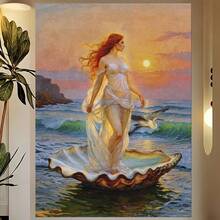 Framed Aphrodite Rising Goddess Of Love And Beauty Print,Birth Of Venus Whimsical Goth Wall Art,Coastal Ocean Decor,Esoteric Divine Femininity Gift Home Living Room Office Wall Decor, Perfect Gift And Wall Decoration - Đóng khung - Xem 1