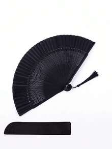 3 piezas Abanico plegable negro clásico, gran regalo para refrescarse en verano, elegante y de moda abanico plegable negro, fácil de llevar y guardar, adecuado para bodas, fiestas, actuaciones, baile, decoración del hogar, festivales, regalos de cumpleaños, regalos de graduación y talla grande ocasiones. - Multicolor - Ver 17