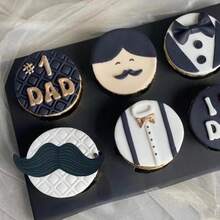 Mustache Beard Silicone Mold Beard Fondant Chocolate Candy Molds For Birthday Party Cupcake Topper Cake Decoration Gum Paste Polymer Clay,StyleE - StyleE - 查看 4