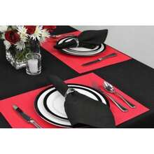 DII 100% Polyester, Machine Washable, Holiday, Dinner Solid Tablecloth 60 x 84, White, Seats 6 to 8 People(52x70" Negro) - Multicolor - Ver 4