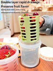 1PC Pourable Fruit Cup With Fork,Sealed Leak-Proof Salad Container,Large Capacity Outdoor Travelling Drinking Juice Cup,Outdoor Portable Insulated Thermo Cafe,Large Capacity Storage Bucket, Summer Winter Drinking Set,Plastic Mugs,Suitable Coffee,Tea,Fruit Juice,Milk,Birthday Holiday Party Gift,Boys Girls School Season Gift,Storage Bucket,Couple Cups