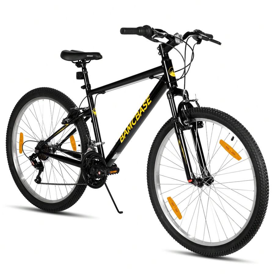 Hiland All-Terrain Mountain Bike (26/27.5 Inch) – Elegant MTB For Women & Men – 18-Speed Gears & V-Brakes – Attractive Colors - 黑色 - 查看 1