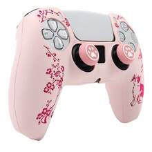 RALAN 1个PlayStation 5手柄保护套，包含一个“花丛中的猫”图案保护壳和两个定制摇杆帽。 - 彩色 - 查看 6