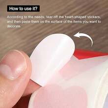 500/1500/2500pcs Red Heart Shaped Sticker Labels, Suitable For Valentine's Day Decoration, Stickers, Sticker Rolls, Cute Stickers, Stationery, Scrapbooking, Mother's Day Self-Adhesive Heart Stickers, Envelopes, Weddings, Crafts, Reward Charts, 500pcs/Roll Scrapbook Supplies - Multicolor - View 4