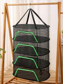 1pc Black Clothes Drying Net, Socks Drying Artifact, Clothes Drying Basket, Woolen Sweater Flat Drying Net Pocket, Underwear Drying, Home Sweater Drying Rack