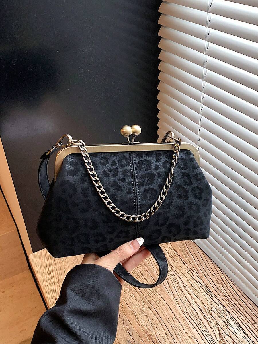 Túi xách đeo vai họa tiết da báo retro thời trang Thu/Đông mới, túi đeo chéo phong cách Bohemian, túi xách tay quai phối màu tương phản, túi dự tiệc cho nữ, túi xếp ly. Hoàn hảo cho công việc, du lịch, hẹn hò, mua sắm, quà tặng Ngày của Mẹ, quà tặng cho bạn gái.