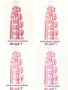 1 Piece 24-Inch Hand-Woven Multi-Colored Bubble Braid Hair Extension - Vacation Style, Suitable For All Hair Types. - Multicolor - View 10