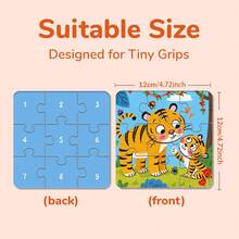 beartale 36 Stücke Montessori Kleinkind Kartenspiel Lernspiel Frühe Bildung Cartoon Tier Familie Themen Puzzle Spielzeug für Kinder Farb- und Formenerkennung Training, Puzzle Bastelset, Puzzle Spielzeug Montessori Spiele Puzzles für Kinder Frühe Bildung, Schüler, Schreibwaren, Schulmaterial, Lehrmaterial, Lernspiele, Geschenke für Kinder zu Weihnachten, Partyspielen, Konzentrationsspiele für Kinder, Kinderspiele, Weihnachtsdekoration - Verschiedenfarbig - Übersicht 9