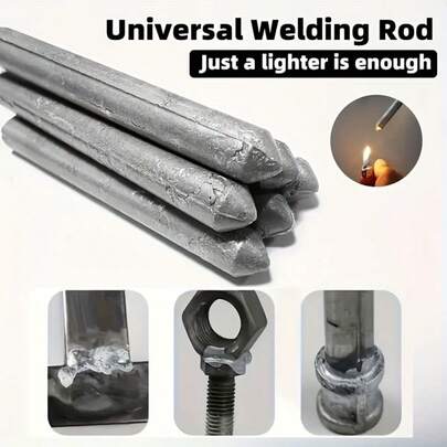 6pcs Easy Melt Low Temp Welding Rods For Quick Repairs - Scratch & Wear Resistant, Ideal For Stainless Steel, Copper, Iron & Aluminum