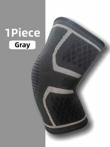 Unisex Anti-Slip Compression Knee Pads, Knitted Fabric & Silicone Sports Joint Protector For Running, Basketball, Cycling, Football, Hiking, Sweat-Absorbing & Breathable Support