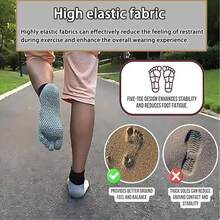 Calcetines Konjoun para pies descalzos, calcetines de dedo para hombres y mujeres, atléticos para correr, calcetines separadores de dedos transpirables para exteriores - 1 pieza-B - Ver 5