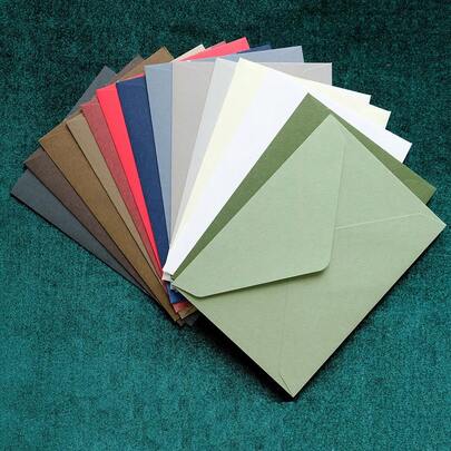 Office Envelopes, Wedding Invitation Cards, Cards, Western-Style Business Invitation Letters, Holiday Gift-Giving, Suitable For Use In Wedding Greeting Cards, Valentine's Day Letters. Thanksgiving Greetings, Various Designs And Colors With A Luxurious Cashmere Texture, DIY Handcrafted Storage, Solid-Color Invitation Cards