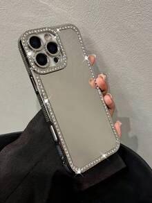 1 件水钻电镀激光雕刻镜面 TPU 手机壳适用于 7/8/SE2/7P/8P/X/XS/XR/XS Max/11/11 Pro/11 Pro Max/12/12 Pro/12 Pro Max/13/13 Pro/13 Pro Max/14/14 Pro/16 Plus/14 Pro Max/15/15 Pro/15 Plus/16 Pro Max，保护套防水防震防摔防刮 - 銀色 - 查看 24