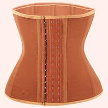 1件棕色束腰塑身腰带，女士健身腰部训练器