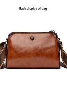 時尚純色斜背包,潮流肩背包,女士休閒手提包