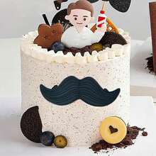 Mustache Beard Silicone Mold Beard Fondant Chocolate Candy Molds For Birthday Party Cupcake Topper Cake Decoration Gum Paste Polymer Clay,StyleE - StyleE - 查看 5