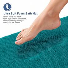 Thick Memory Foam Bath Mat Rug 24x16, Extra Soft Absorbent Bathroom Rug, Quick Dry Bath Mats, Non-Slip, Machine Washable Carpet For Bathroom, Tub And Shower, Home Decor Accessories, Deep Lake,24inchx16inch,DeepLake - 深湖 - 查看 3