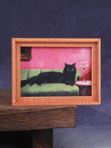 1pc Wooden Photo Frame Refrigerator Magnet, Suitable For Home, Office, Study Room Refrigerator Decoration - Refrigerator Magnet - Multicolor - View 19