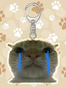 1pc Cute Cat Keychain Pendant/Gift For Couples And Fans/Car Key Chain/Bag Charm - Multicolor - View 13