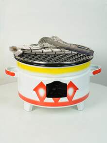 1 Set Of Barbecue Stove + Grill + Barbecue Tongs And Anti-Scalding Gloves, Suitable For Outdoor Barbecue, Family Picnics, Winter And Christmas Can Be Used As A Wood Stove, Can Be Given As A Christmas Gift To Friends And Relatives Who Like The Outdoors, Is A Good Gift For Family And Mother - Multicolor - View 11