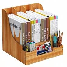 Caja organizadora de escritorio, estante organizador, carpetas organizadoras, estantería de escritorio, organizador mágico, suministros de oficina, caja organizadora para escritorio - Negro - Ver 7