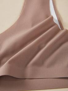 3pcs Women's Low Waist Solid Color Seamless Yoga Sports Panties, High Elasticity, Breathable, Sexy Thong