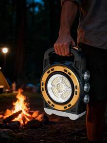 1pc Solar Powered Multifunctional Portable Lamp, Long-Range Floodlight Dual Mode Lighting, Outdoor Emergency Phone Charger Light, Suitable For Camping, Night Searching, Emergency Power Supply, Multi-Light Switching And Outdoor Scenarios - Solar Hand Lamp - View 11