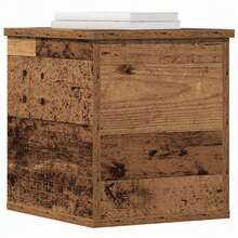 vidaXL Altholz Aufbewahrungsbox 30x35x35 cm - Holzwerkstoff für Wohnzimmer/Kinderzimmer - Braun - Übersicht 9