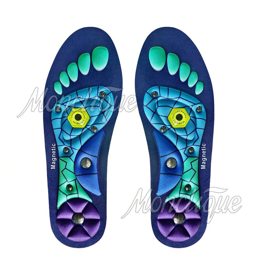 1 Pair Acupressure Massage Insoles, Foot Magnetic Therapy Massage Pad, Comfortable Acupuncture Insoles For Healthy Walking And Fitness, Foot Massage Insoles, Foot Yoga Acupressure Insoles, Training Accessories, Suitable For Sports, Fitness, Walking And Strolling