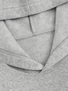 Chaqueta con capucha estilizada para mujer con estampado de estrellas y galaxias - Cómoda chaqueta de manga larga con cuello redondo y gráfico 'WORDD', gris, casual y versátil para primavera y otoño, chaqueta con capucha para uso casual | Chaqueta casual de moda | Ropa casual duradera - Gris - Ver 2