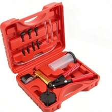Auto Car Brake Bleeder Kit Hand Vacuum Pump Brake Fluid Bleeder Kit With Pressure Gauge 2024 - Red - View 2