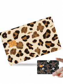 Nhãn dán thẻ in họa tiết da báo lấp lấp lánh, hộp đựng thẻ lấp lánh, phong cách sang trọng Dubai, nhãn dán họa tiết kim tuyến bạc lấp lánh mờ, màu trơn, phù hợp với thẻ tín dụng, thẻ ghi nợ, thẻ giao thông, thẻ ra vào, có chức năng chống thấm nước, chống trầy xước, chống mài mòn, chống bám vân tay, bảo vệ thông tin cá nhân, có thể dùng để trang trí thẻ tín dụng, thẻ ngân hàng, thẻ giao thông, phù hợp cho cả nam và nữ, một món quà thú vị cho chồng, vợ, bạn bè. - Nhiều màu - Xem 3